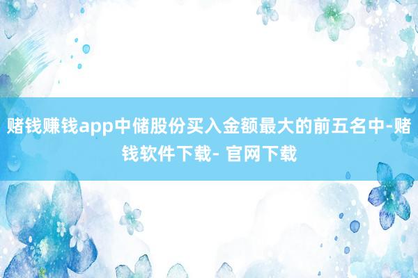 赌钱赚钱app中储股份买入金额最大的前五名中-赌钱软件下载- 官网下载